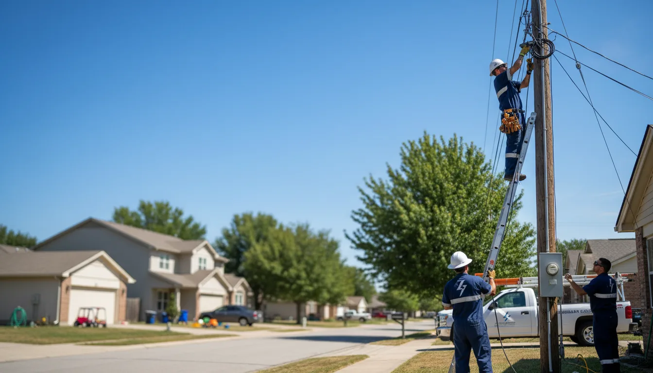 Residential electrician providing installation services in Saratoga, TX